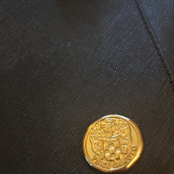 Vince Camuto Black Tote with Gold Accents - Picture 6 of 8